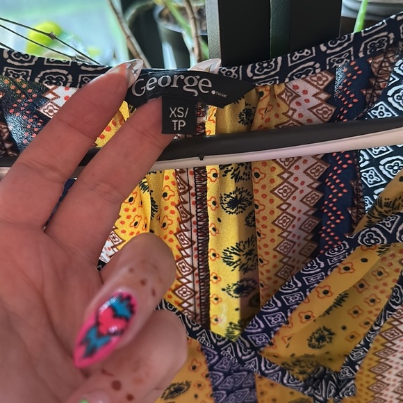 GEORGE | Boho Tie Top Short Sleeve - Picture 4 of 8